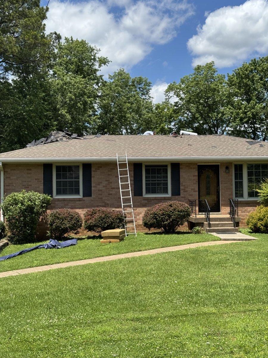 Roofing job in progress Nashville TN